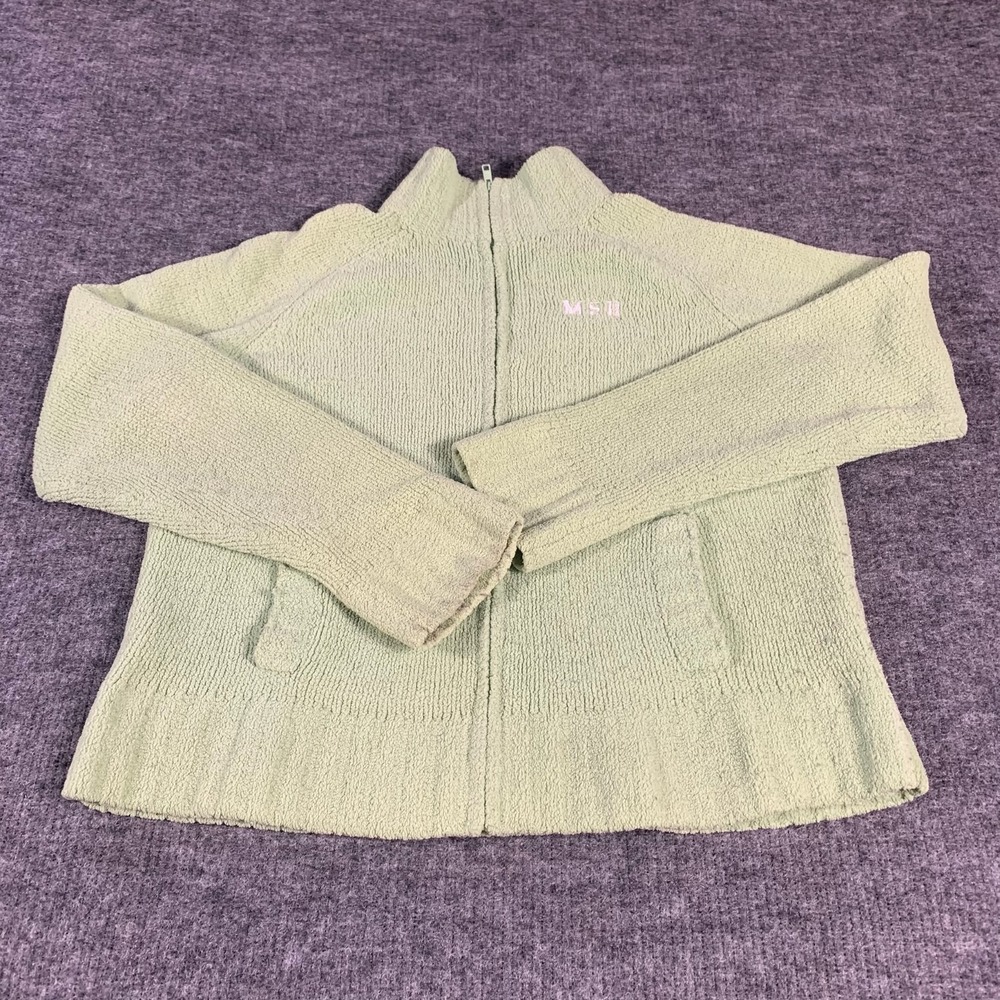 Michigan State Spartans Jacket Womens Extra Large Green Full Zip Fleece MSU 90s